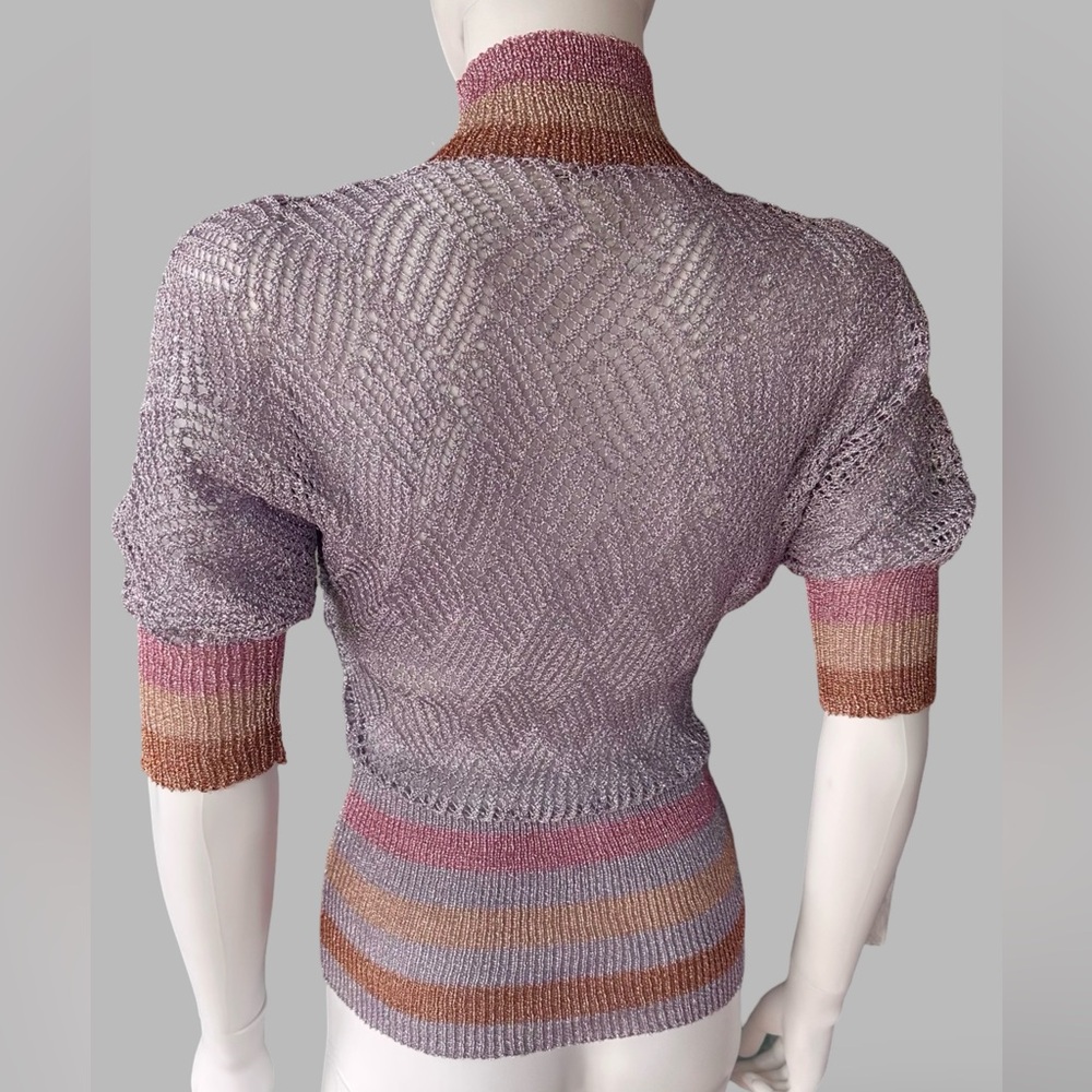 Vintage Purple and Pink Knit Top - Picture 3 of 6